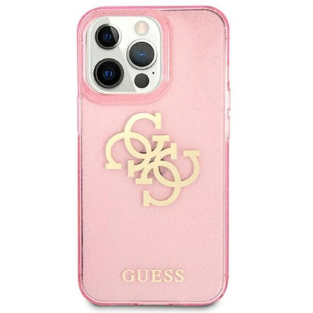 Coque Guess Glitter 4G Big Logo - iPhone 13 Pro Max Case (rose)