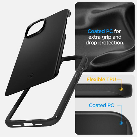 Spigen Thin Fit - pouzdro pro iPhone 15 Plus (černé)