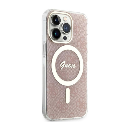 Guess 4G MagSafe - Étui pour iPhone 13 Pro (rose)