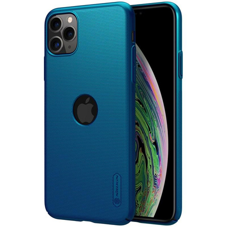 Nillkin Super Frosted Shield - Apple iPhone 11 Pro Max Case with Logo Cutout (Peacock Blue)