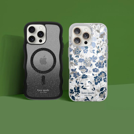 Kate Spade New York Protective Gems MagSafe - iPhone 16 Plus tok (virágágyás kék)