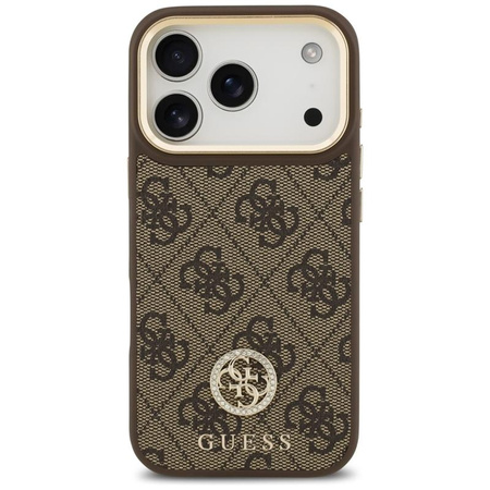 Guess 4G Strass Logo MagSafe - Hülle iPhone 17 Pro (Braun)