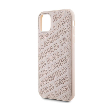 Karl Lagerfeld Quilted K Pattern - pouzdro pro iPhone 11 (růžové)