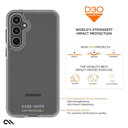 Case-Mate Ultra Tough Clear D3O - Case for Samsung Galaxy S23 FE 5G (Transparent)