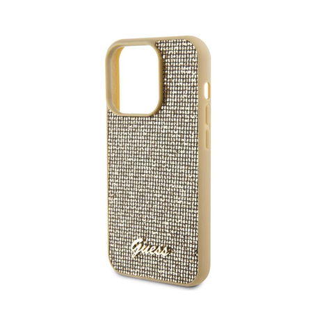 Guess Disco Metal Script - iPhone 15 Pro Case (Gold)