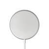 Crong MagSpot Drahtloses Ladegerät - MagSafe 15W Aluminium Induktives Ladegerät (Silber Weiß)