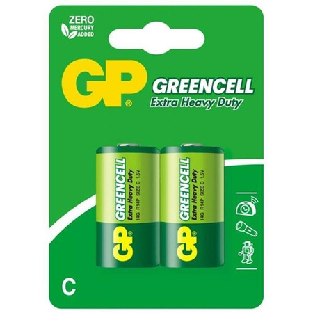 GP Greencell Extra Heavy Duty - C akkumulátor R14 1,5 V (2 db.)