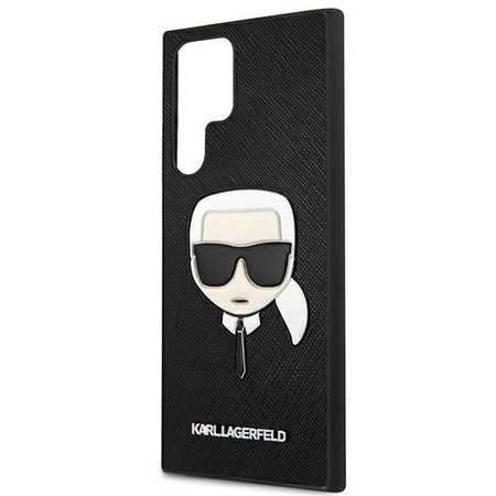 Karl Lagerfeld Saffiano Ikonik Karl`s Head - Samsung Galaxy S22 Ultra Case (black)