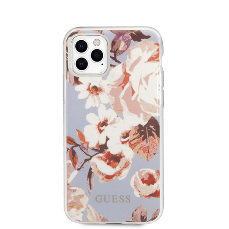 Guess Flower Shiny Collection N2 - Coque iPhone 11 Pro (Lilas)
