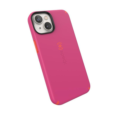 Speck CandyShell Pro + MagSafe - iPhone 14 / iPhone 13 Hülle mit MICROBAN Beschichtung (Digital Pink / Energy Red)