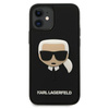 Karl Lagerfeld 3D Rubber Karl`s Head - iPhone 12 mini Case (black)