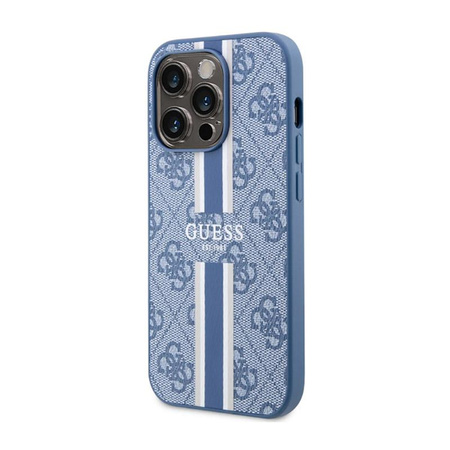 Guess 4G Printed Stripes MagSafe - Case for iPhone 14 Pro (Blue)