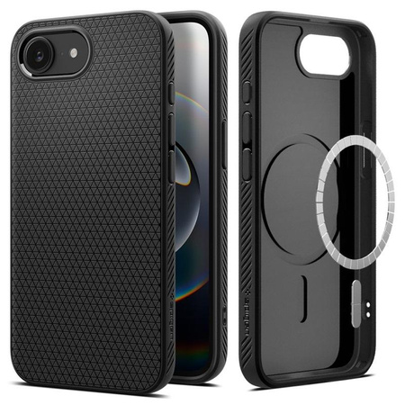 Spigen Liquid Air MagSafe - étui pour iPhone 16e (Noir mat)