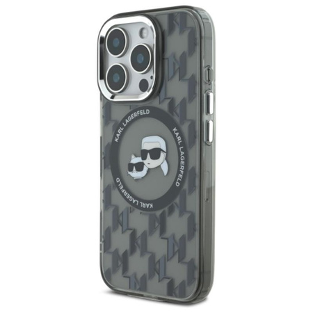 Karl Lagerfeld IML Monogram Karl & Choupette Head MagSafe - iPhone 16 Pro Case (black)