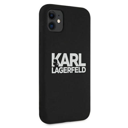 Karl Lagerfeld Silikon Stack Logo - iPhone 11 Hülle (schwarz)