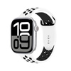Crong Duo Sport - řemínek pro Apple Watch 44/45/46/49 mm (bílý/černý)