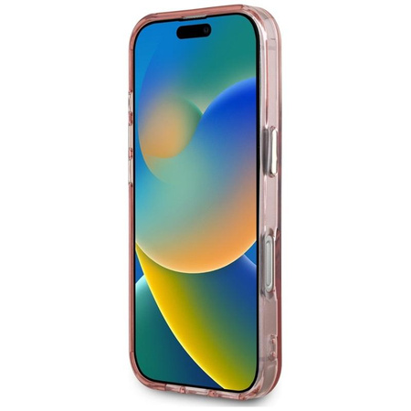 Guess IML Metal Mountain Logo MagSafe - Pouzdro pro iPhone 16 Pro (růžové)