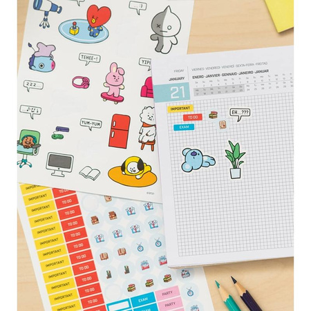 BT21 - Calendrier scolaire 2021/2022 (bleu)