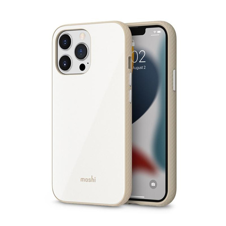 Moshi iGlaze Slim Hardshell Case - pouzdro pro iPhone 13 Pro (systém SnapTo) (perleťově bílé)