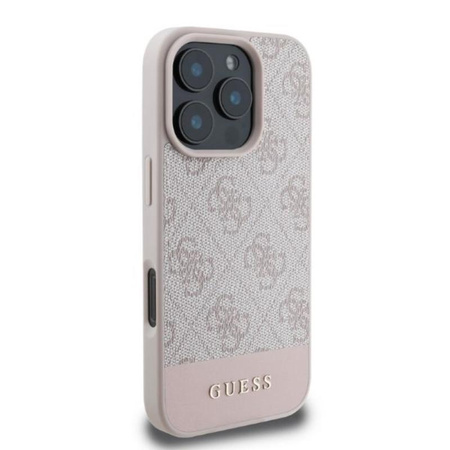 Guess 4G Bottom Stripe – Hülle für iPhone 16 Pro (rosa)