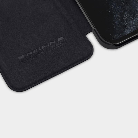 Kožené pouzdro Nillkin Qin - Pouzdro pro Apple iPhone 12 Mini (modré)