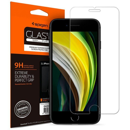 Spigen Glas.TR Slim - gehärtetes Glas für iPhone SE (2022 / 2020) / 8 / 7