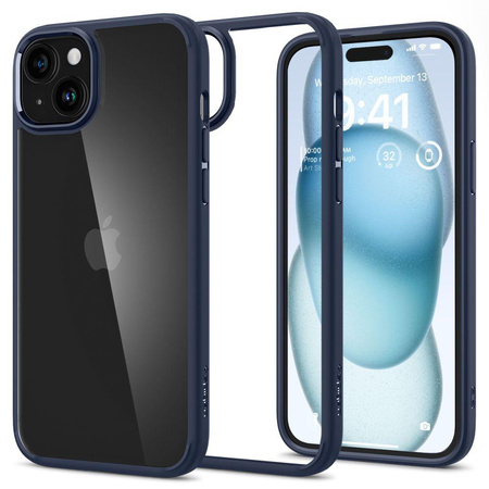 Spigen Ultra Hybrid - tok iPhone 15 készülékhez (sötétkék)