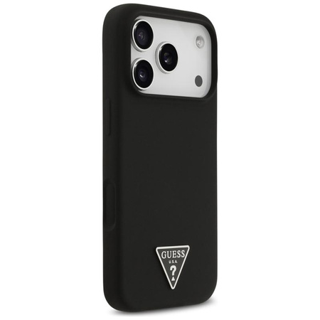 Guess Silicone Triangle Logo MagSafe - Hülle iPhone 17 Pro (schwarz)
