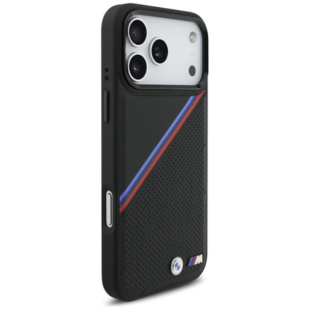 BMW M Tricolor Metal Logo MagSafe - iPhone 17 Pro Max Case (Black)