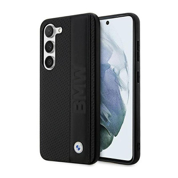 BMW Leather Textured & Stripe - Etui pour Samsung Galaxy S23 (noir)