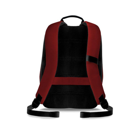 PURO Byday - Rucksack mit externem USB-Anschluss für MacBook Pro 15" / Notebook 15.6" (rot)