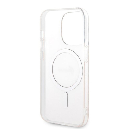 Guess Bundle Pack MagSafe 4G - MagSafe iPhone 14 Pro Max Case + Charger Set (pink/gold)