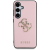 Guess Grained Big 4G Logo Small Classic Logo - Case for Samsung Galaxy S25 (pink)