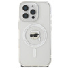 Karl Lagerfeld IML Metal Karl Head MagSafe - pouzdro pro iPhone 16 Pro (bílé)