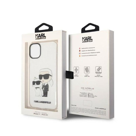 Karl Lagerfeld IML Glitter NFT Karl & Choupette - iPhone 11 Case (Transparent)