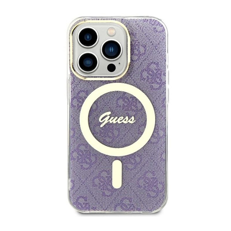 Pouzdro Guess 4G MagSafe - iPhone 14 Pro (fialové)