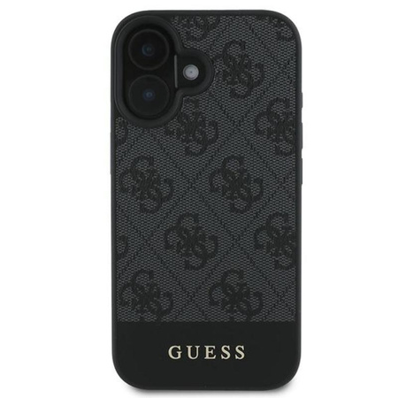 Guess 4G Bottom Stripe - iPhone 16 Tasche (grau)