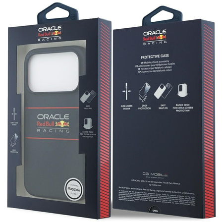 Red Bull Silikonhülle mit horizontalem, zentriertem Logo und MagSafe-Funktion – iPhone 17 Pro (Marineblau)