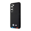 BMW Leather Hot Stamp Tricolor - Etui Samsung Galaxy S23+ (czarny)