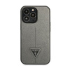 Guess Saffiano Triangle Logo Case - Case for iPhone 14 Pro (Silver)