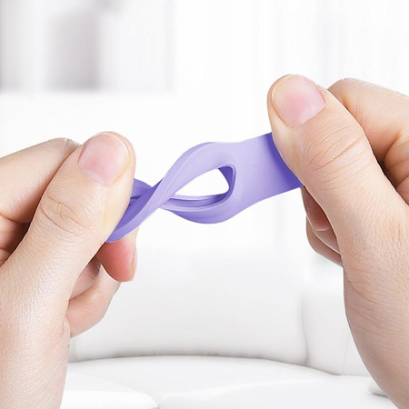 Crong Silicone Case with Key Ring - Etui de protection pour Apple AirTag (violet)
