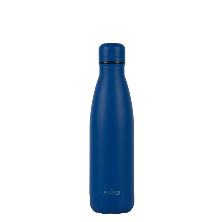 PURO ICON - Edelstahl-Thermoflasche 500 ml (Dunkelblau) (Pulverbeschichtung)