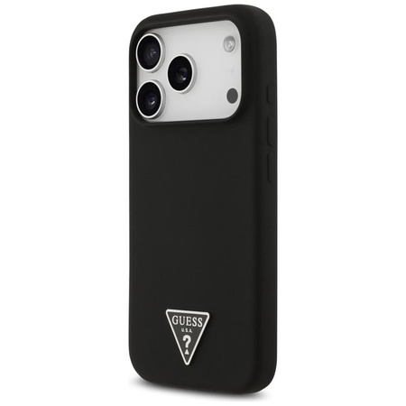 Guess Silicone Triangle Logo MagSafe - iPhone 17 Pro Case (black)