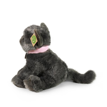 PLUS MASCOTA GRAY CAT, Realistic Cat, Like Real, Soft, ECO