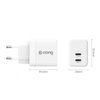Crong Ultra Compact GaN - Ładowarka sieciowa 2x USB-C 35W PD 3.0 z PPS (biały)