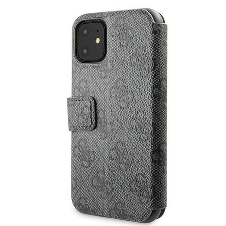 Guess Booktype 4G Charms Collection - Etui iPhone 11 z kieszeniami na karty (czarny)