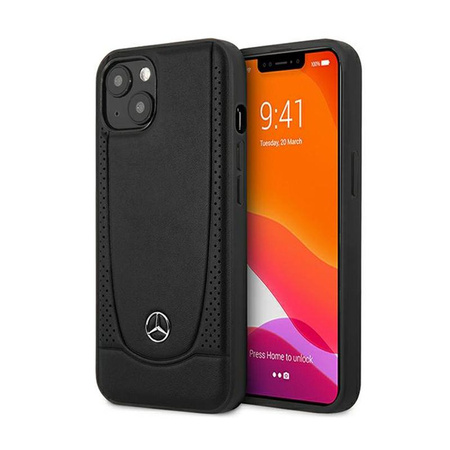 Mercedes Leder Urban Line - iPhone 15 Plus Tasche (schwarz)