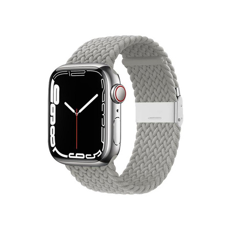 Crong Wave Band - Bracelet tressé pour Apple Watch 38/40/41/42 mm (gris clair)