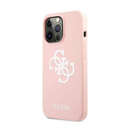 Guess Silicone 4G Big Logo - Coque iPhone 13 Pro Max (rose)