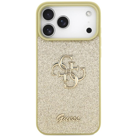 ETUI DO IPHONE 17 PRO MAX ZŁOTE GUESS ORYGINALNE BROKATOWE ELEGANCKIE CASE